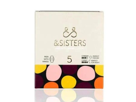 &Sisters Pads with Wings Mixed Pack of 5 Online Sale