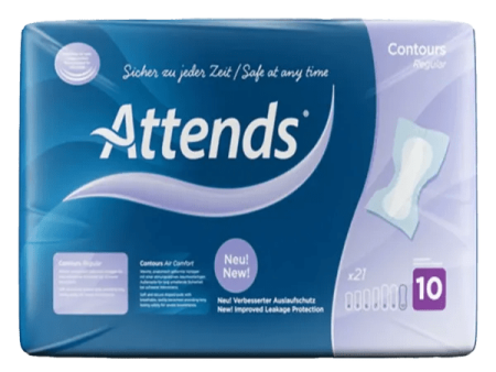 Attends Contours Regular 10 Pads Pack of 21 Discount