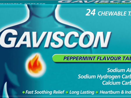 Gaviscon 250mg Peppermint Tablets Pack of 24 Online now