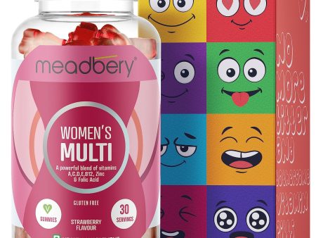 Meadbery Women s Multivitamin Gummies - Strawberry Flavour on Sale