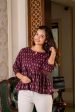 Women Burgundy Peplum Tunic - Rasiya For Sale