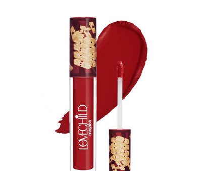 LoveChild By Masaba Gupta Take A DareTransfer-proof Blood Red Maroon Liquid Lipstick on Sale