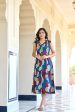 Women Black Abstract Printed Sleeveless A-Line Dress - Rasiya Online Sale