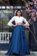 Aastha Fashion Women s Light blue Chinnon Wire Picco-work Lehenga Choli Sale