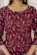 Women Burgundy Printed Straight Kurta With Trouser - Rasiya Supply