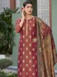 Jyoti Fashion Women s Maroon Pure Silk Elegant Jacquard Woven Kurta with Trouser & Dupatta For Discount