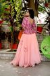 Aastha Fashion Women s Peach Tebby Silk Plain Lehenga Choli Online