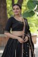 Aastha Fashion Women s Black Reyon Reyon fabric with gota patti work And Mirror Work Lehenga Choli Fashion