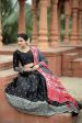 Aastha Fashion Women s Black Georgette Sequins Embroidery work Lehenga Choli Online Sale