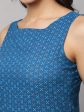 Women Blue Printed Straight Sleeveless Kurta - Rasiya For Discount