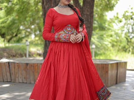 Aastha Fashion Women s Orange red Reyon Reyon With Attractive Gota-Patti work Lehenga Choli Online now